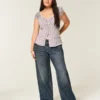 Lavtaljet Y2K mørkvasket baggy jeans Lavtaljet Y2K mørkvasket baggy jeans