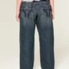 Lavtaljet Y2K mørkvasket baggy jeans Lavtaljet Y2K mørkvasket baggy jeans