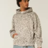 Leopardprintet baggy hoodie med snøre Leopardprintet baggy hoodie med snøre