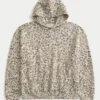 Leopardprintet baggy hoodie med snøre Leopardprintet baggy hoodie med snøre