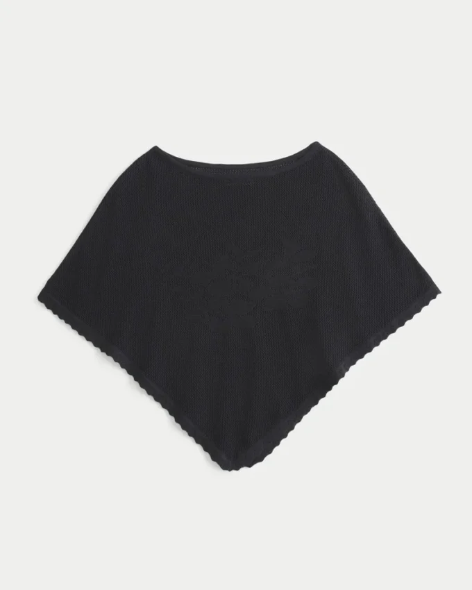 Let blomstret poncho