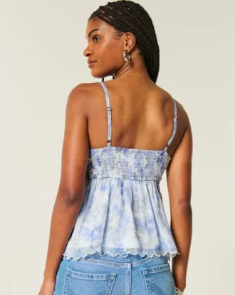Let chiffon babydoll-top