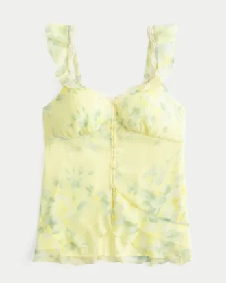 Let chiffon babydoll-top