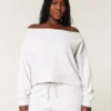 Let dobbelt off-shoulder sweatshirt Let dobbelt off-shoulder sweatshirt
