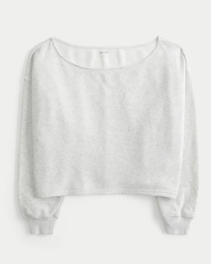 Let dobbelt off-shoulder sweatshirt Let dobbelt off-shoulder sweatshirt