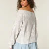 Let dobbelt off-shoulder sweatshirt med University of Texas-grafik Let dobbelt off-shoulder sweatshirt med University of Texas-grafik