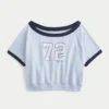Let kortærmet sweatshirt i terryfleece med grafisk print