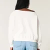 Let off-shoulder Indiana University grafisk sweatshirt
