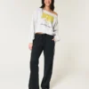 Let off-shoulder Iowa Hawkeyes grafisk sweatshirt