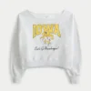 Let off-shoulder Iowa Hawkeyes grafisk sweatshirt