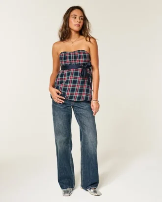 Let stropløs babydoll-top