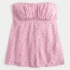 Let stropløs babydoll-top Let stropløs babydoll-top