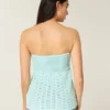 Let stropløs babydoll-top i hæklet stil Let stropløs babydoll-top i hæklet stil