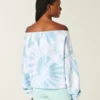 Let tie-dye dobbelt off-shoulder sweatshirt Let tie-dye dobbelt off-shoulder sweatshirt