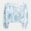 Let tie-dye dobbelt off-shoulder sweatshirt Let tie-dye dobbelt off-shoulder sweatshirt