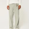 Linnedblandede baggy bukser med elastisk talje Linnedblandede baggy bukser med elastisk talje