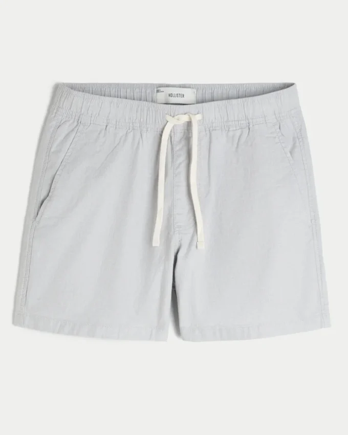 Linnedblandede shorts til midt på låret Linnedblandede shorts til midt på låret