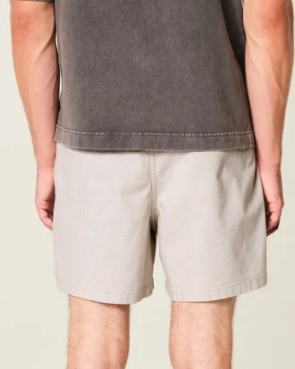 Linnedblandede shorts til midt på låret