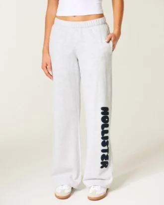 Logo-grafik Sweatpants med brede ben