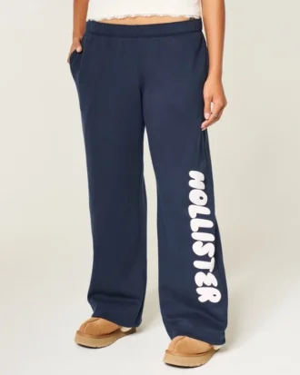 Logo-grafik Sweatpants med brede ben