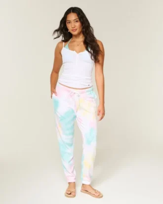 Logo Graphic Wash Effect Terry Joggers
