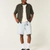 Løse denimshorts over knæet Løse denimshorts over knæet