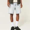 Løse denimshorts over knæet Løse denimshorts over knæet