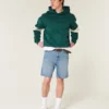Løse denimshorts over knæet Løse denimshorts over knæet