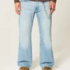 Lysvaskede, afslappede bootcut-jeans Lysvaskede, afslappede bootcut-jeans