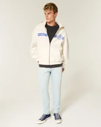 Lysvaskede atletiske skinny jeans
