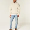 Lysvaskede atletiske skinny jeans Lysvaskede atletiske skinny jeans