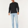 Lysvaskede atletiske skinny jeans Lysvaskede atletiske skinny jeans
