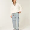 Lysvaskede baggy cargojeans Lysvaskede baggy cargojeans