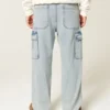 Lysvaskede baggy cargojeans Lysvaskede baggy cargojeans