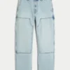Lysvaskede, baggy Carpenter-jeans Lysvaskede, baggy Carpenter-jeans