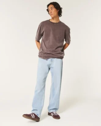 Lysvaskede baggy jeans
