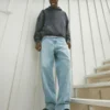 Lysvaskede baggy jeans Lysvaskede baggy jeans