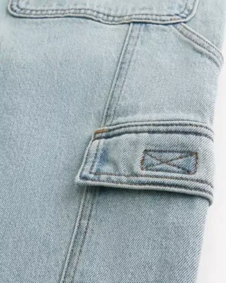 Lysvaskede baggy malerjeans
