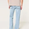 Lysvaskede bootcut-jeans