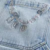 Lysvaskede broderede baglommer Skater Baggy Painter Jeans Lysvaskede broderede baglommer Skater Baggy Painter Jeans