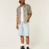 Lysvaskede Dice Graphic Super Baggy Denim Shorts Lysvaskede Dice Graphic Super Baggy Denim Shorts