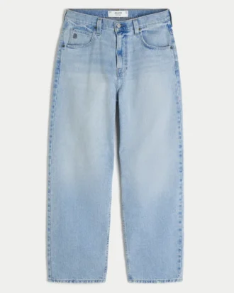 Lysvaskede skaterbaggy jeans