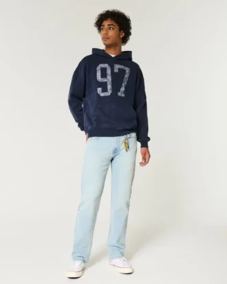 Lysvaskede straight jeans