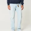 Lysvaskede straight jeans Lysvaskede straight jeans