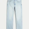 Lysvaskede straight jeans Lysvaskede straight jeans