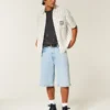 Lysvaskede superbaggy denimshorts Lysvaskede superbaggy denimshorts