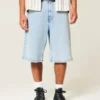 Lysvaskede superbaggy denimshorts Lysvaskede superbaggy denimshorts