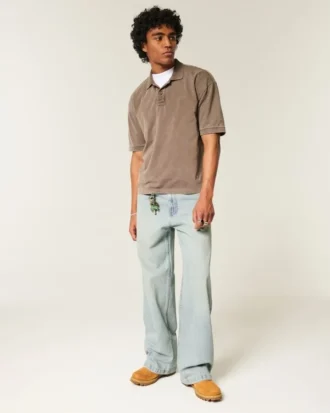 Lysvaskede superbaggy jeans