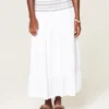 Maxi-nederdel med smock i taljen Maxi-nederdel med smock i taljen