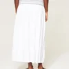 Maxi-nederdel med smock i taljen Maxi-nederdel med smock i taljen